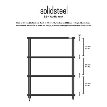Solidsteel S2-4 mobile hifi 4 ripiani Solidsteel - 3