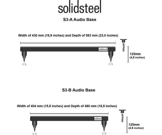 Solidsteel S3-A base supporto per elettroniche hifi Solidsteel - 4