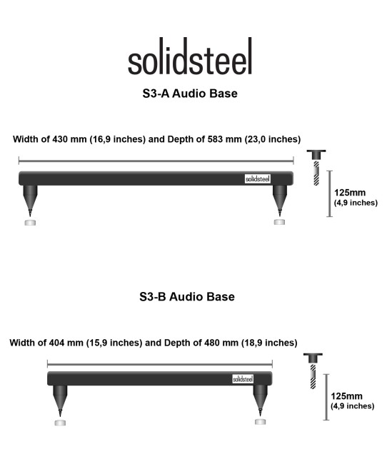 Solidsteel S3-A base supporto per elettroniche hifi Solidsteel - 4