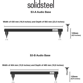Solidsteel S3-B base supporto per elettroniche hifi Solidsteel - 1 2