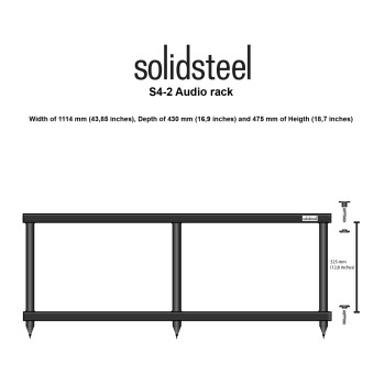 Solidsteel S4-2 mobile hifi e AV 2 ripiani Solidsteel - 1 2