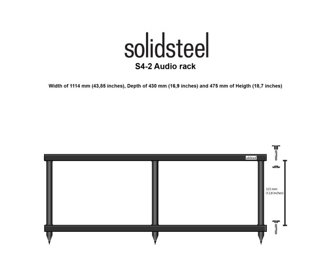 Solidsteel S4-2 mobile hifi e AV 2 ripiani Solidsteel - 3