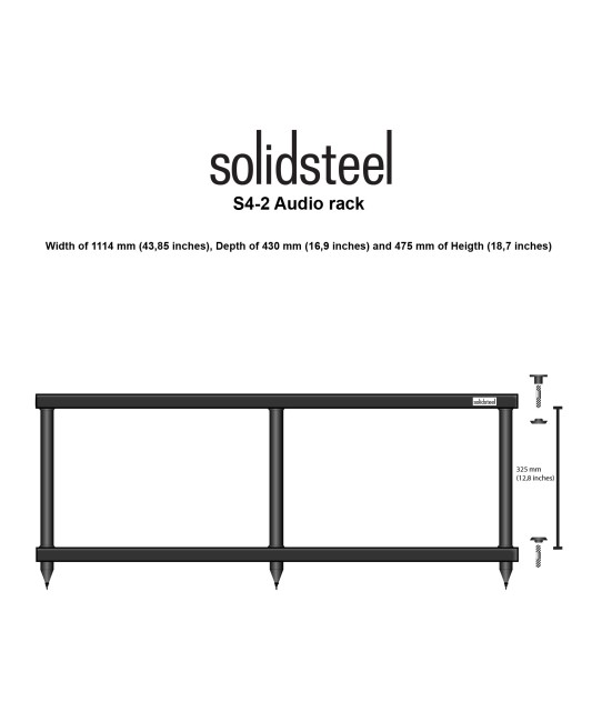 Solidsteel S4-2 mobile hifi e AV 2 ripiani Solidsteel - 3