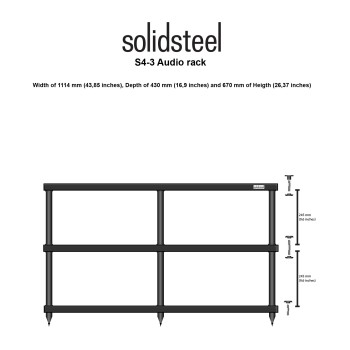Solidsteel S4-3 mobile hifi e AV 3 ripiani Solidsteel - 1 2