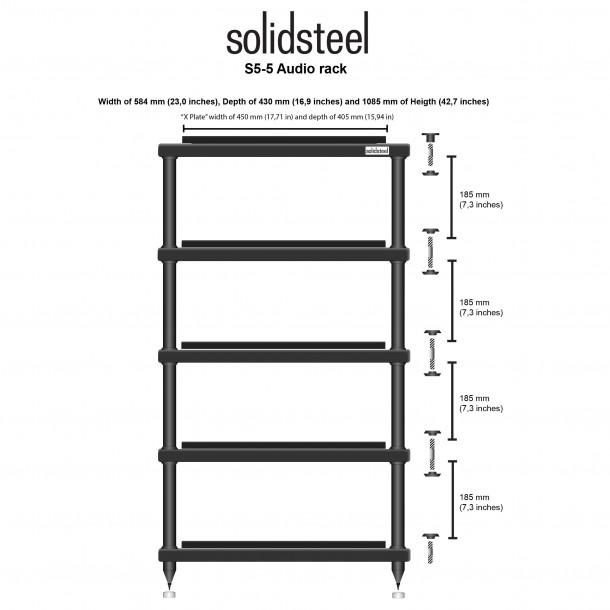 Solidsteel S5-5 mobile hifi 5 ripiani Solidsteel - 8