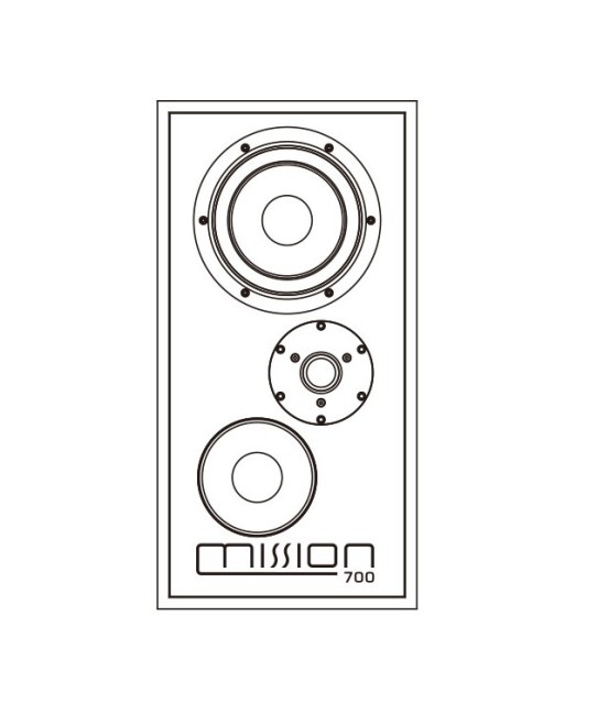 Mission 700 diffusori vintage da scaffale Mission - 7