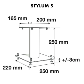 Norstone Stylum S – Stand per Diffusori da Scaffale 25 cm Norstone - 6