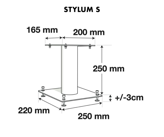 Norstone Stylum S – Stand per Diffusori da Scaffale 25 cm Norstone - 6