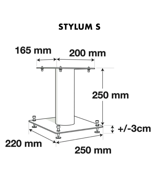 Norstone Stylum S – Stand per Diffusori da Scaffale 25 cm Norstone - 6
