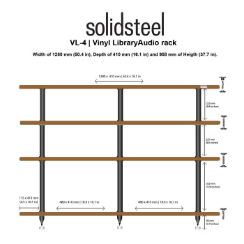 Solidsteel VL4 mobile hifi e vinili 4 ripiani Solidsteel - 6