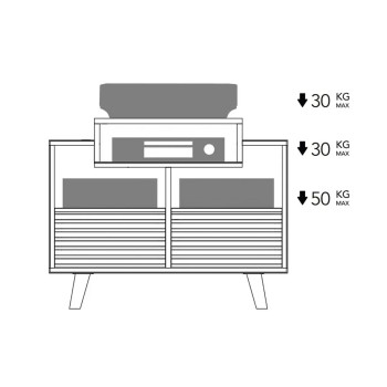 Norstone Oslo – Mobile Hi-Fi per Vinili e Giradischi | 800 / 1200 mm Norstone - 6