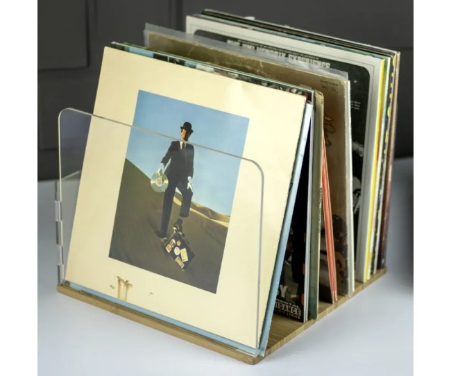 Norstone Vinyl LP R – Contenitore Porta Vinili in Bambù | 60 LP Norstone - 4