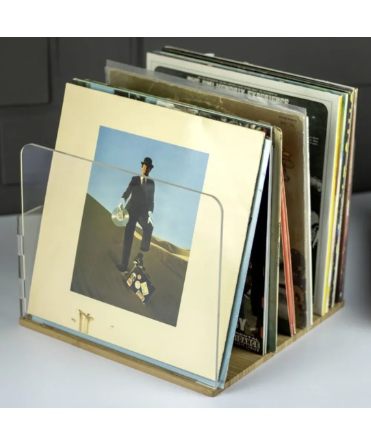 Norstone Vinyl LP R – Contenitore Porta Vinili in Bambù | 60 LP Norstone - 4