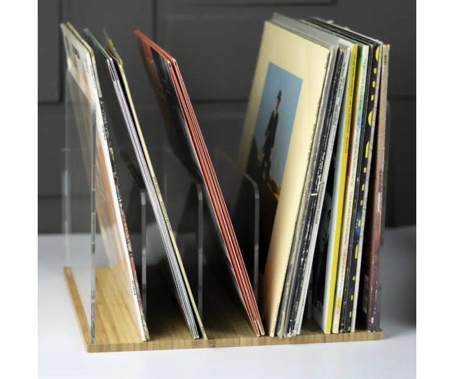 Norstone Vinyl LP R – Contenitore Porta Vinili in Bambù | 60 LP Norstone - 5