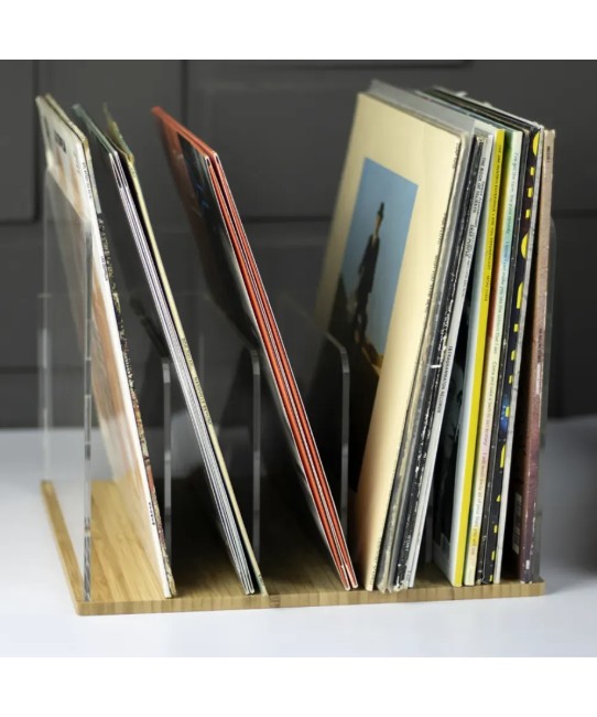 Norstone Vinyl LP R – Contenitore Porta Vinili in Bambù | 60 LP Norstone - 5