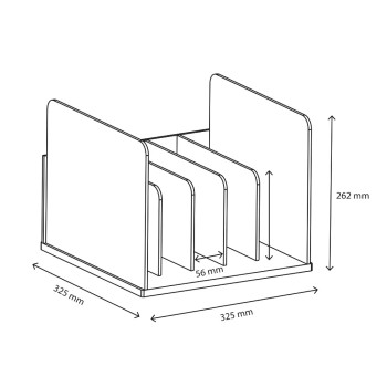 Norstone Vinyl LP R – Contenitore Porta Vinili in Bambù | 60 LP Norstone - 7