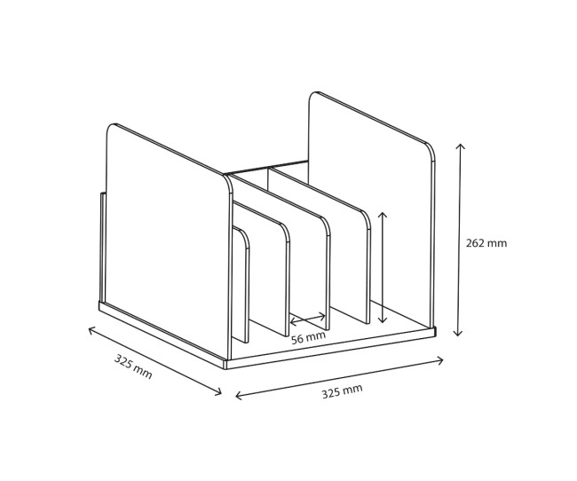 Norstone Vinyl LP R – Contenitore Porta Vinili in Bambù | 60 LP Norstone - 7