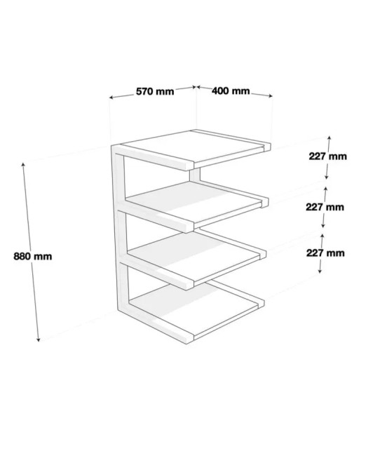 Norstone Esse HiFi – Rack 4 Ripiani per Elettroniche | 4 Finiture Norstone - 6
