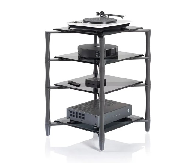Norstone Slender – Rack Hi-Fi Grigio Opaco | Gambe Acciaio Pieno Tornito Norstone - 2