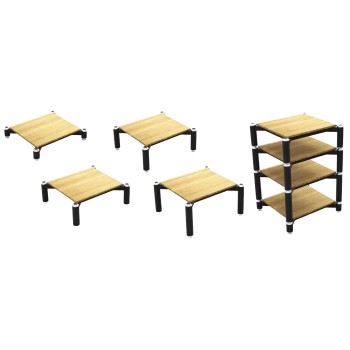 Norstone Spider – Rack Hi-Fi Componibile | 4 Moduli, Vetro o Bamboo Norstone - 6