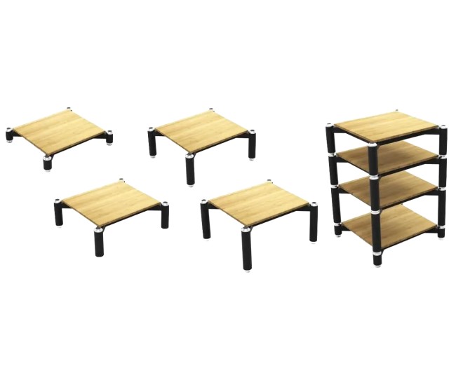 Norstone Spider – Rack Hi-Fi Componibile | 4 Moduli, Vetro o Bamboo Norstone - 6