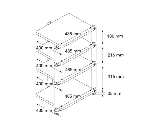 Norstone Copenhagen – Rack Hi-Fi Modulare in Rovere e Metallo Norstone - 13