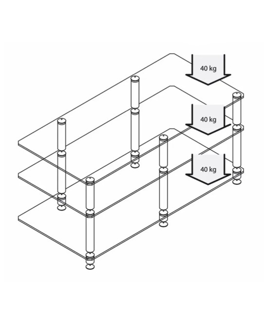 Norstone Bergen AV 2 – Mobile TV e AudioVideo 3 Ripiani Norstone - 4