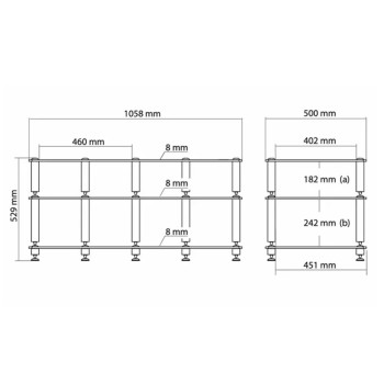 Norstone Bergen AV 2 – Mobile TV e AudioVideo 3 Ripiani Norstone - 5
