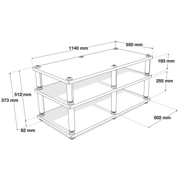 Norstone Stabbl AV – Mobile TV di Riferimento Vetro 15 mm Norstone - 3