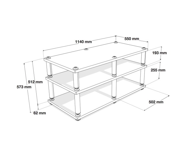 Norstone Stabbl AV – Mobile TV di Riferimento Vetro 15 mm Norstone - 3