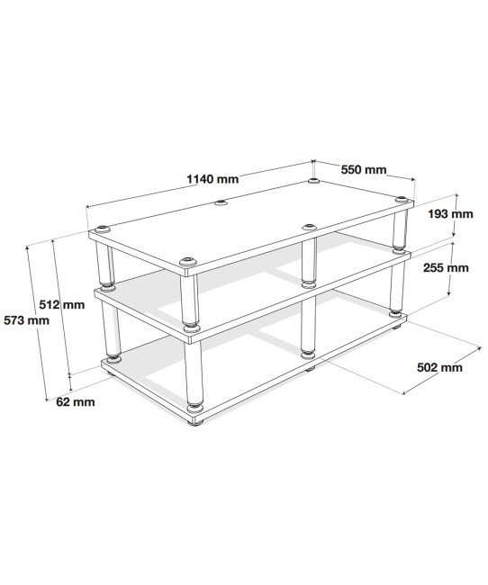 Norstone Stabbl AV – Mobile TV di Riferimento Vetro 15 mm Norstone - 3