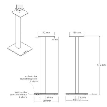 Norstone Esse Stand – Supporti per Diffusori 61 cm Norstone - 4