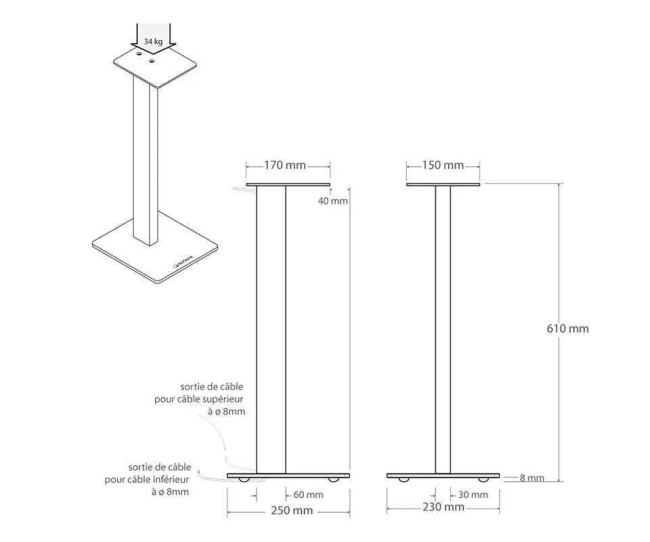 Norstone Esse Stand – Supporti per Diffusori 61 cm Norstone - 4