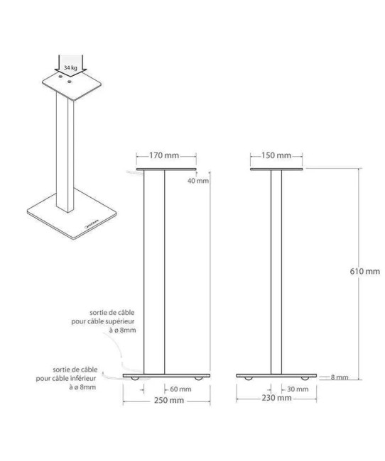 Norstone Esse Stand – Supporti per Diffusori 61 cm Norstone - 4