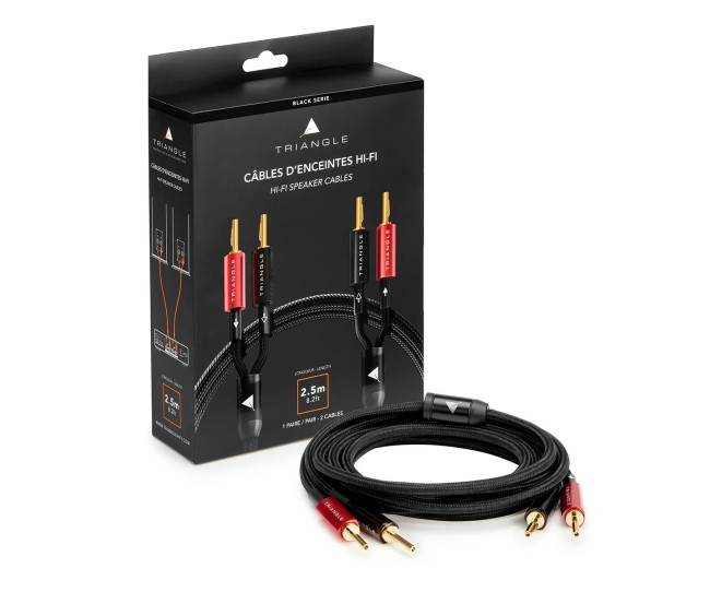 Triangle Black Serie – Cavi per Diffusori Pre-Assemblati OFC 1,5mm² con Banana Plug Triangle - 1