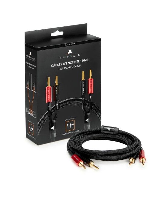 Triangle Black Serie – Cavi per Diffusori Pre-Assemblati OFC 1,5mm² con Banana Plug Triangle - 1