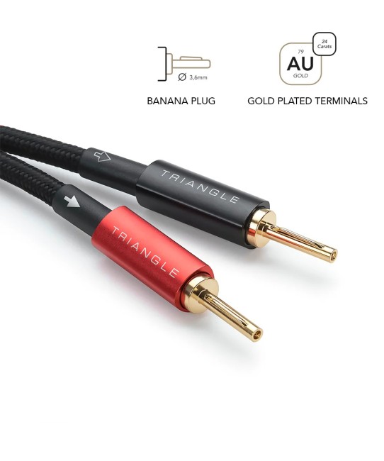 Triangle Black Serie – Cavi per Diffusori Pre-Assemblati OFC 1,5mm² con Banana Plug Triangle - 8