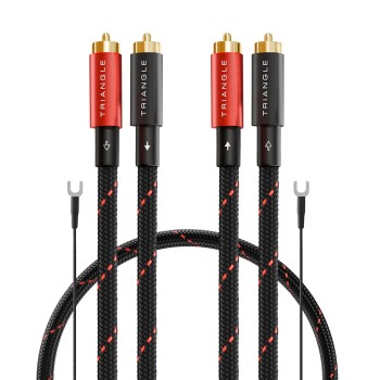Triangle Red Serie RCA – Cavo Interconnessione Stereo con Massa Phono e Schermatura Multi-strato Triangle - 1 2