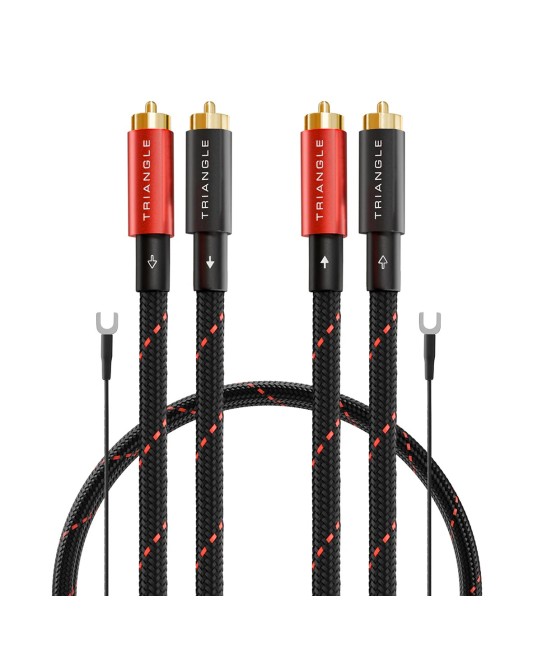 Triangle Red Serie RCA – Cavo Interconnessione Stereo con Massa Phono e Schermatura Multi-strato Triangle - 2