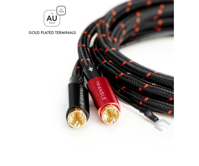 Triangle Red Serie RCA – Cavo Interconnessione Stereo con Massa Phono e Schermatura Multi-strato Triangle - 5