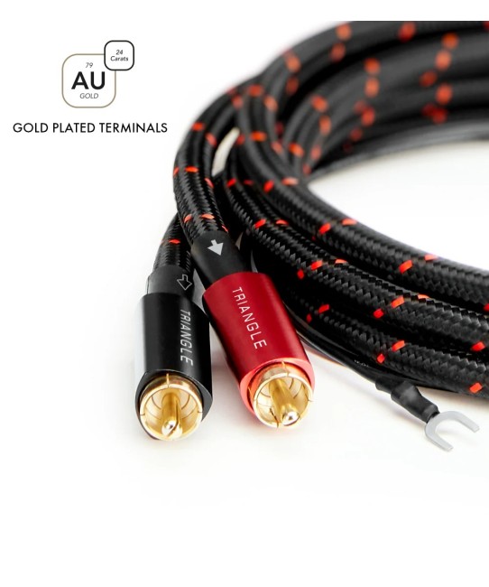 Triangle Red Serie RCA – Cavo Interconnessione Stereo con Massa Phono e Schermatura Multi-strato Triangle - 5