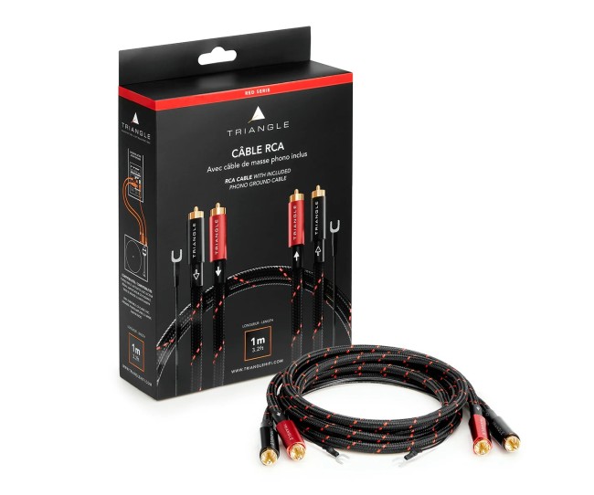 Triangle Red Serie RCA – Cavo Interconnessione Stereo con Massa Phono e Schermatura Multi-strato Triangle - 1