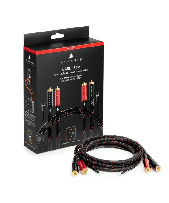 Triangle Red Serie RCA – Cavo Interconnessione Stereo con Massa Phono e Schermatura Multi-strato Triangle - 1