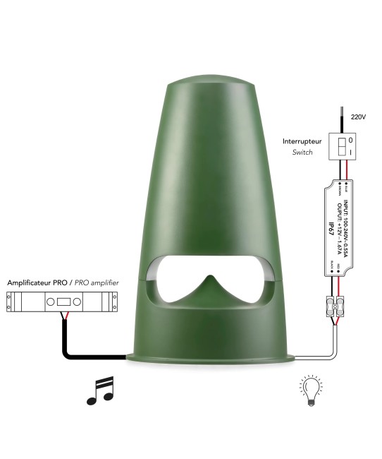 Triangle Garden 7 – Diffusore Outdoor 360° IP66 con LED Integrati Triangle - 13