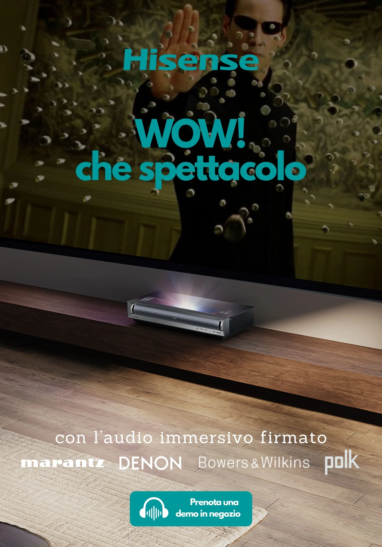 Prenota una dimostrazione per i Videoproiettori Hisense