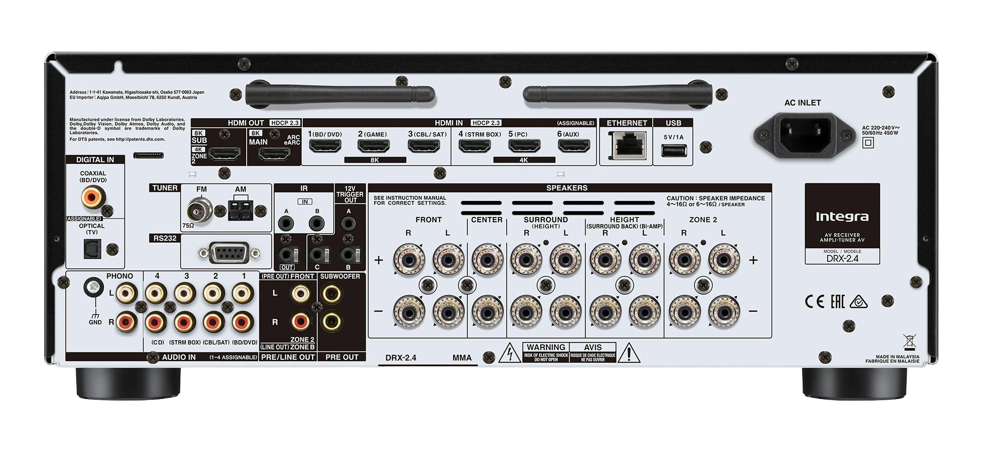 Integra DRX-2.4 &ndash; Sintoamplificatore AV 7.2 canali