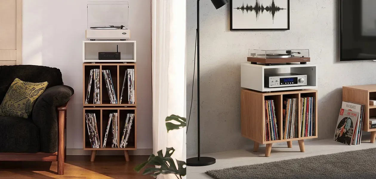 Norstone Stockholm 700 e 1100 – dettaglio scomparti vinili