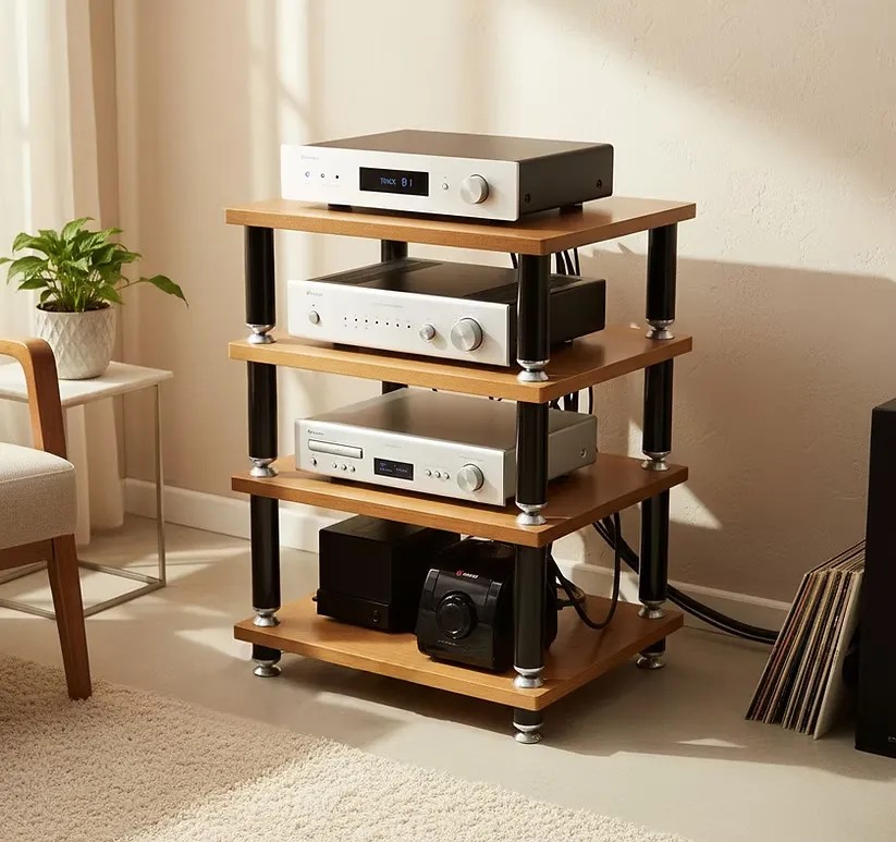 Norstone Stabbl Bamboo – dettaglio ripiani in legno bamboo massiccio 25mm di spessore