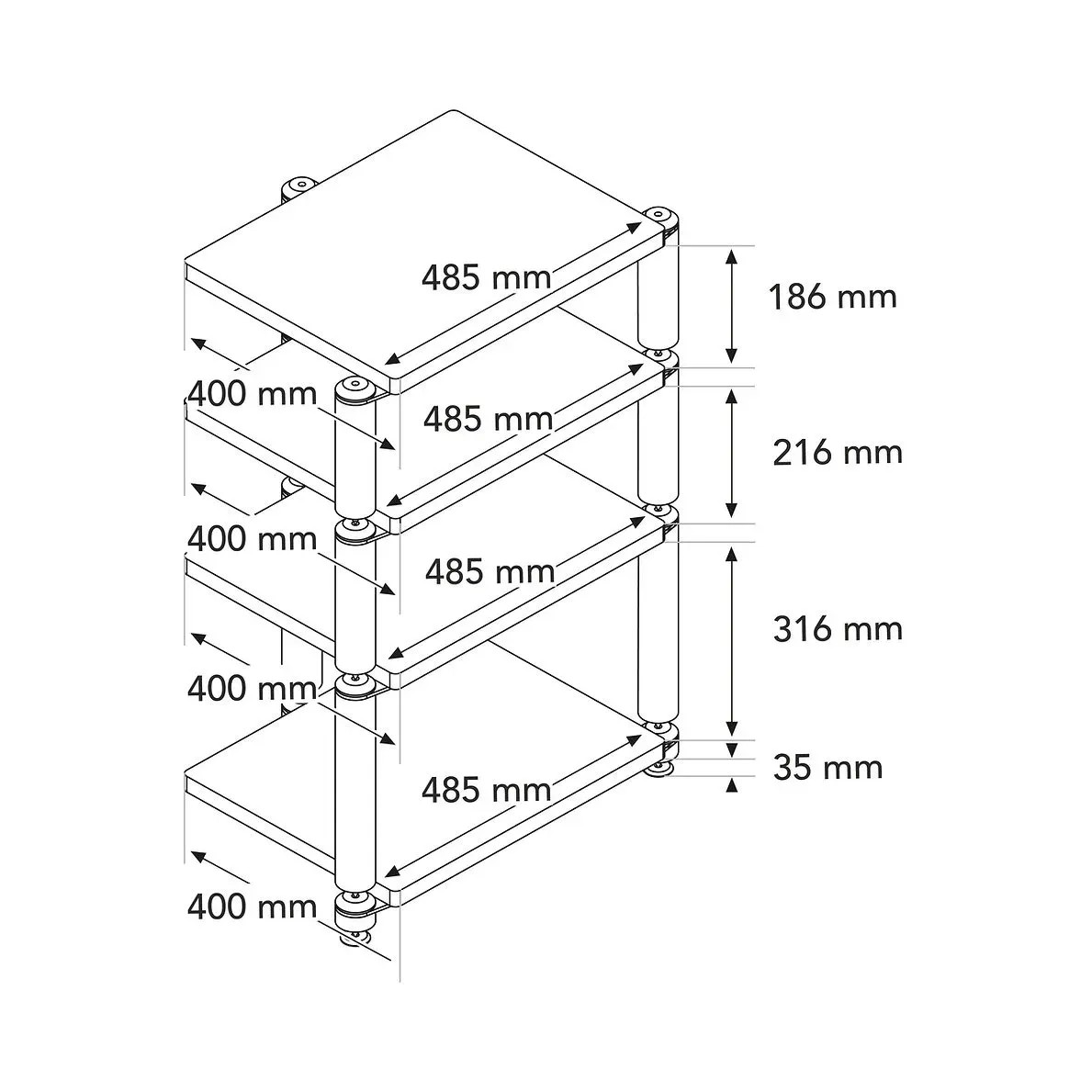 Norstone Copenhagen – dettaglio punte e sottopunte disaccoppianti tra moduli