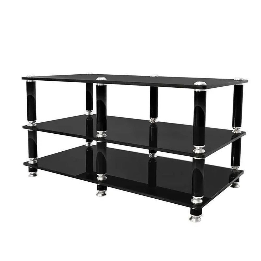 Norstone Stabbl AV – dettaglio vetro 15mm e sistema assorbimento d'onda tra ripiani